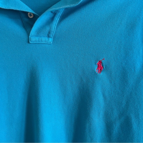 Polo by Ralph Lauren Men's Blue Polo Shirt - Picture 2 of 4